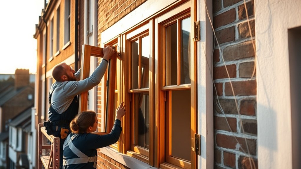 Wooden Window Installation Northwood