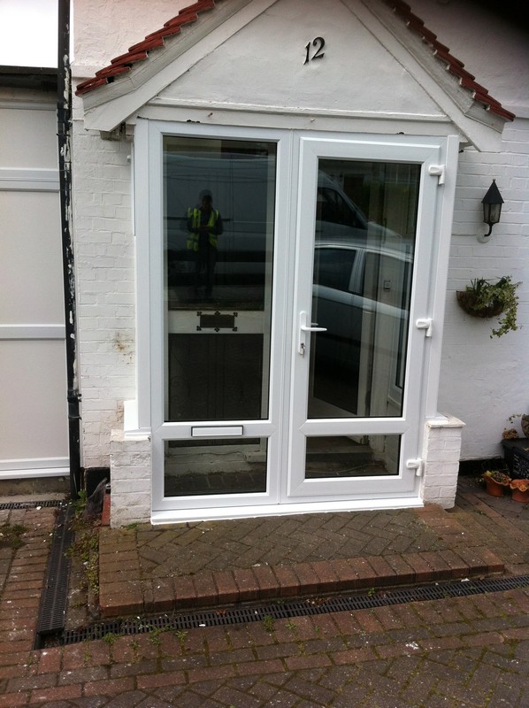 uPVC French doors fitted as front entrance in Northwood