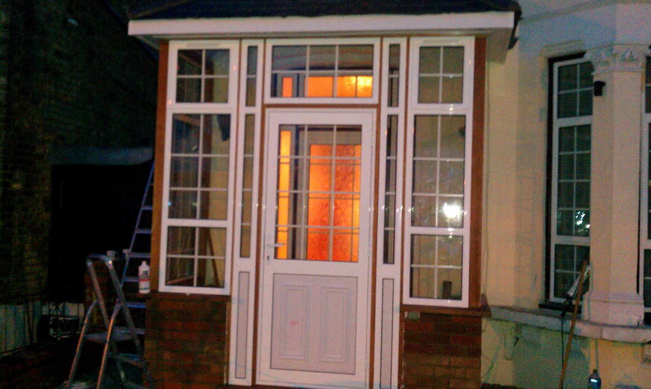 uPVC porch with Georgian bar glazing installed in Northwood